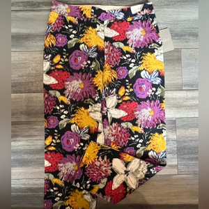 NWT Anthropologie Elevenses Women Floral Pants-‎ 0